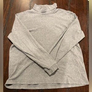 Classic Light Gray Turtleneck Top